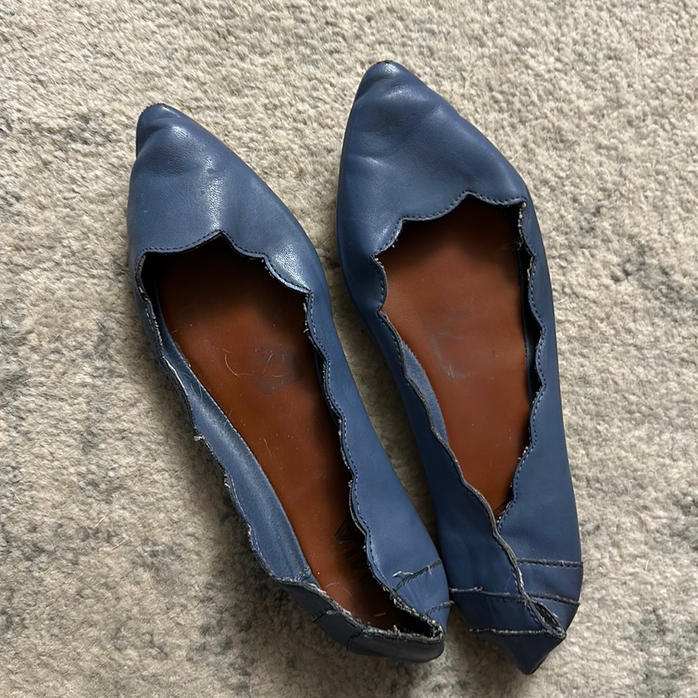 Blue flats size 9